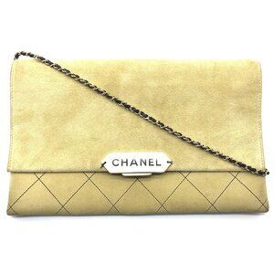 CHANEL Cream Shoulder Bag